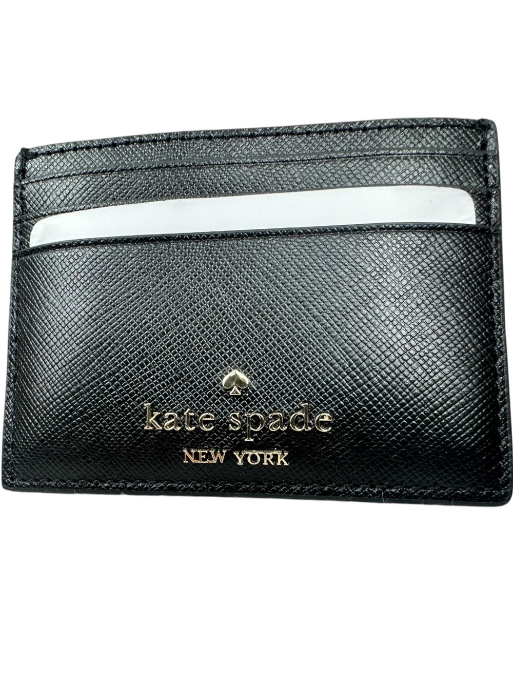 kate spade Black Saffiano Leather Card Case